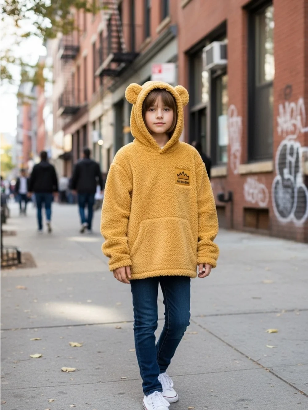Disney Gold Lion King Fleece Hoodie for Kids Fits size 10-12 - Picture 3 of 7